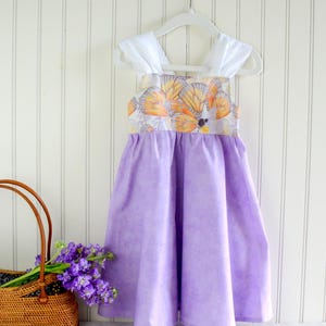 Girls Dress -  Monarch Butterfly Print with Lace and Twirly Purple Skirt - Baby, Toddler or Kids Dress  -  Handmade in Maui, Hawaii