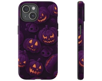 Halloween Phone Case IPhone Case Samsung Phonecase Halloween - Spooky Mobile Phone Cases Pixel Glossy Phone Cover I Phone Case Matte Pumpkin