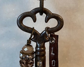 Mixed Metal Key Necklace