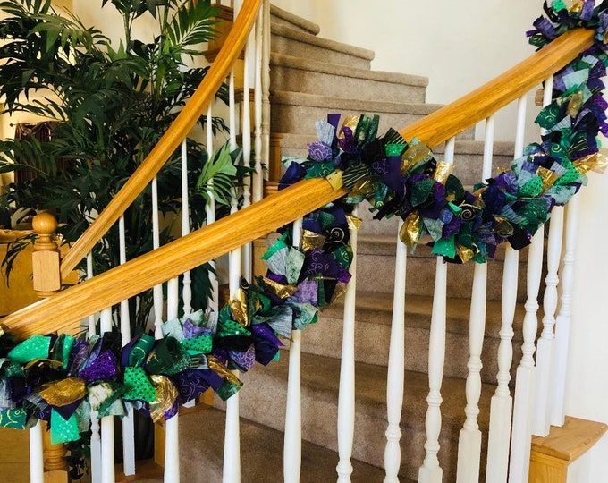 pre lit mardi gras garland