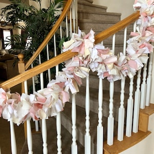 Custom Order Fabric Garland,Mantel Garland,Rag Garland,Party garland,Your colors Fabric Garland,Stairway garland,Reusable Rag tied garland