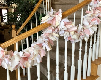 Custom Order Fabric Garland,Mantel Garland,Rag Garland,Party garland,Your colors Fabric Garland,Stairway garland,Reusable Rag tied garland