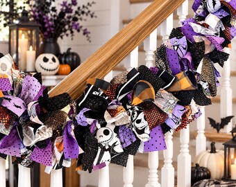 Pumpkin King Fabric Garland: Halloween Party Decoration.