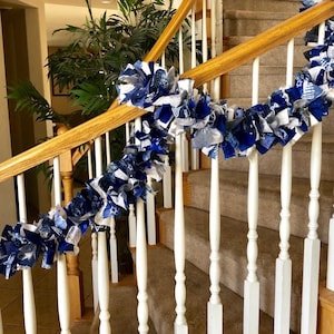 Sparkling Hanukkah Garland,Rag garland,Hanukkah decoration,Mantle decor,Stairway decor,Hanukkah banner,Mantle garland,Stairway garland