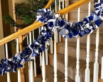 Sparkling Hanukkah Garland,Rag garland,Hanukkah decoration,Mantle decor,Stairway decor,Hanukkah banner,Mantle garland,Stairway garland