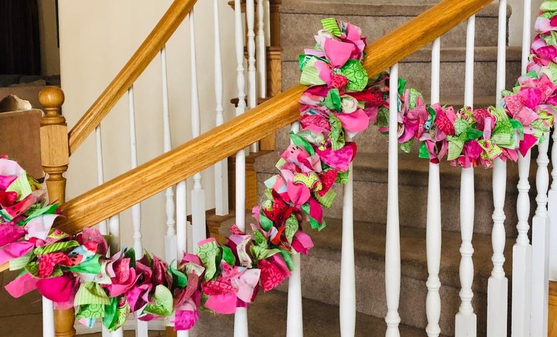 7 foot Watermelon Fabric Garland Perfect for Summer,Rag Garland,Party Decoration,Fabric Garland,summer garland,Mothersday gift,Housewarming