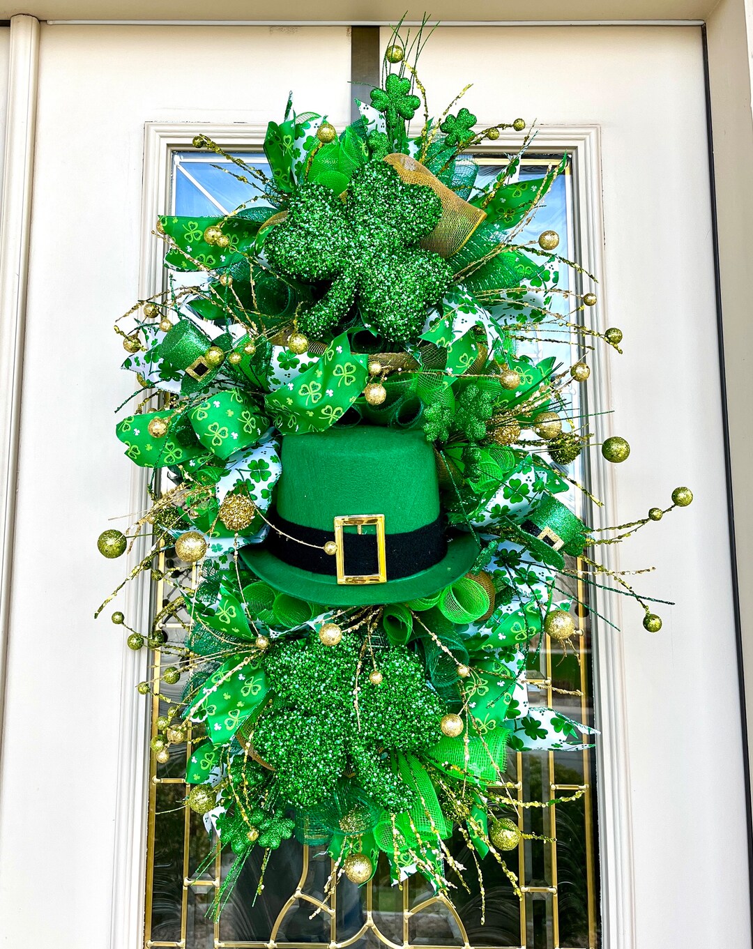 evergreen happy st patricks day door mat insert
