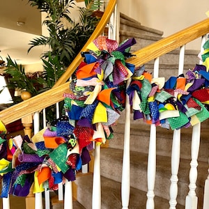 Sparkling Birthday Garland,Birthday Decor,Fabric Garland,Rag Garland,Party Decoration,Mantel garland,Party garland,Stairway garland