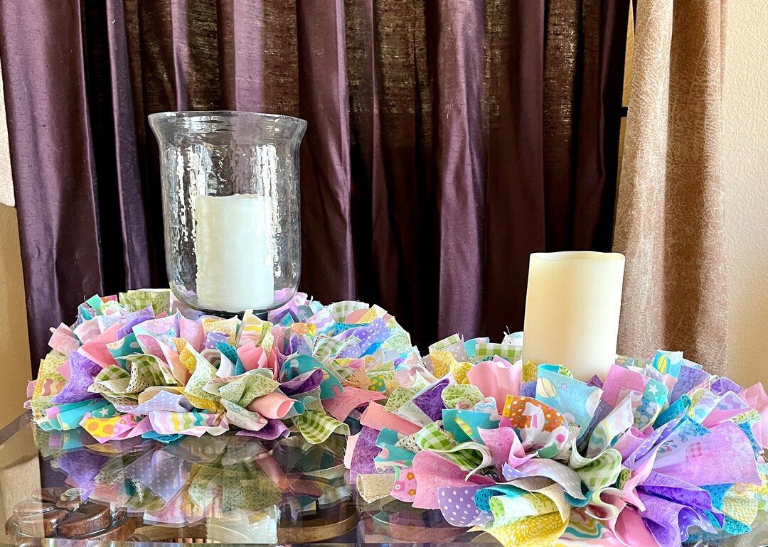 Sparkling Spring Easter Candle Ring,centerpiece for Spring,centerpiece