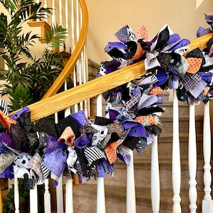 Jack Skelington Halloween Fabric Garland,Party decoration,Halloween decoration,Rag Fabric garland,Halloween Garland,Fabric Garland