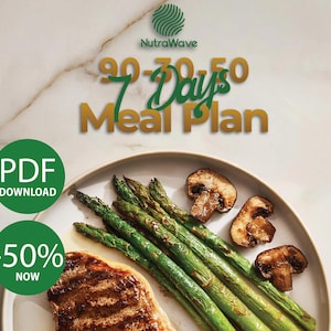 Balanced 90-30-50 Nutrition Plan | Easy Recipes & Shopping List | Lose weight | 1800 calorie |  PDF Download