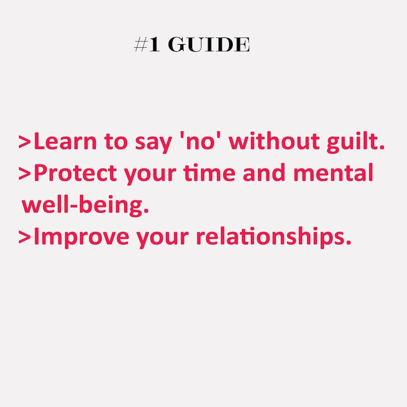 Setting Healthy Boundaries Guide | Self-care Workbook for Mental Health ...