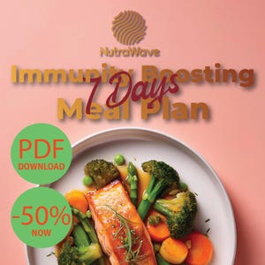 Meal Plan 7-Day Immune Boosting in PDF | Lose weight | 1800 calorie |  Low Carb | Easy Recipes & Shopping List