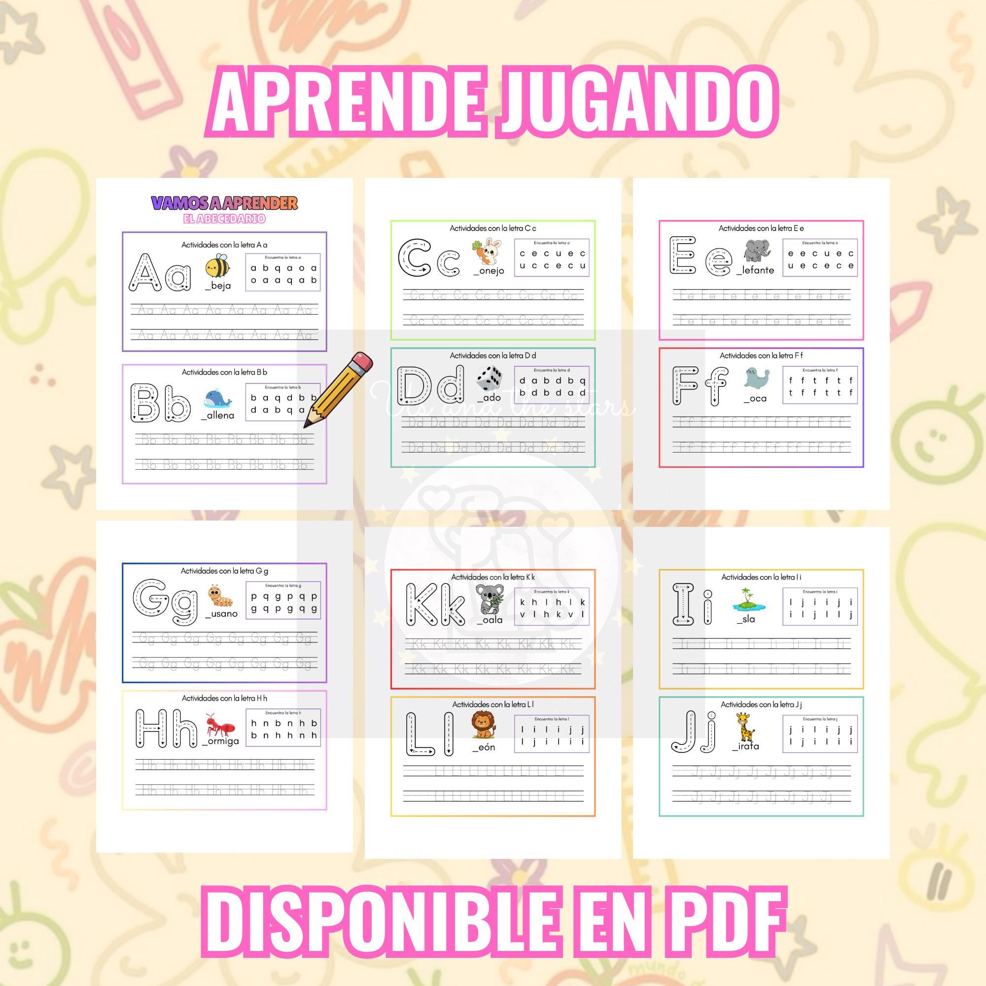 Repaso Letras Cuaderno Imprimible de Trazo y Reconocimiento del Abecedario - PDF de ...