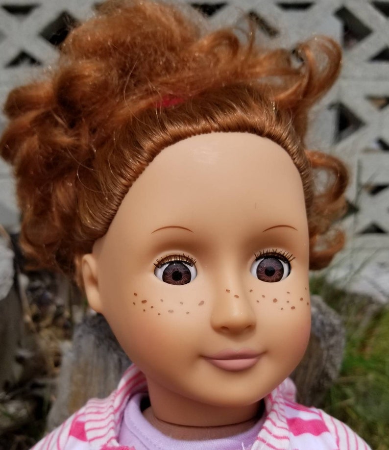 red hair doll with freckles