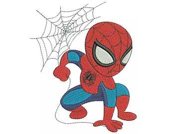 Embroidery Design Spiderman, Machine Embroidery File Spider Man, Embroidery Design Superhero-Spider