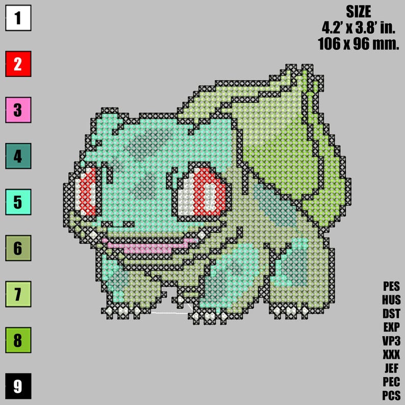 Pokemon Embroidery Design File, Machine Embroidery Design Pokemon ...