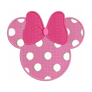 Minnie Mouse, broderie Machine, fichier de broderie, motif de broderie Minnie, oreilles de souris Fichier numérique pes jjef dst