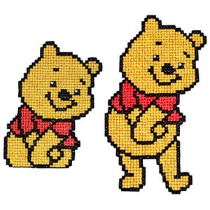 Winnie Pooh, Stickerei, Maschinenstickerei, Cartoon, Stickdatei, Charakter, Stickmuster, Download Digitaler Kreuzstich.