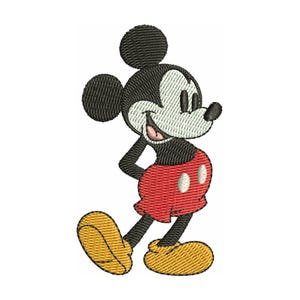 Mickey Mouse Mini Machine Embroidery Design, Embroidery Machine File Mickey, Cartoon Mouse Embroidery Design