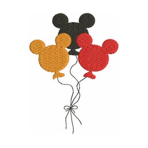 Embroidery Design Mickey balloons, Machine Embroidery, Embroidery file Mouse balloon, Cartoon embroidery Mickey, mouse