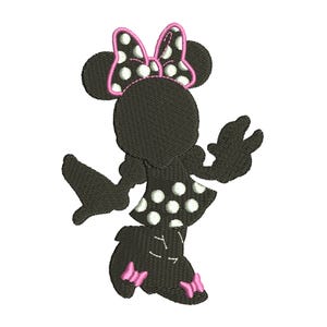Minnie Mouse Embroidery Design, Minnie Embroidery Design Files, Cartoon Embroidery Design, Mouse Embroidery Designs, 2 Sizes