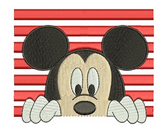 Bordado à máquina do Mickey Mouse, Desenho de bordado do Mickey, Arquivo de bordado à máquina, Desenho de bordado de desenho animado
