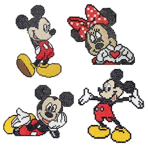Maschinenstickerei, Micky Maus,Minnie Maus, Stickdatei, Micky, Minnie, Instant Download, Kreuzstich.