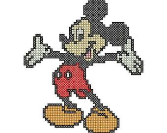 Mickey Mouse Machine Embroidery Design, Embroidery Machine File Mickey, Cartoon Mouse Embroidery Design, Cross stitch Mickey