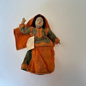 Vintage Cloth Doll From India 1940s