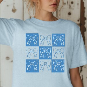 Bow Shirt Comfort Colors Cute Ribbon Tee Gift for Her Bow Lover Vintage Tshirt Gift for Mom Birthday Gift