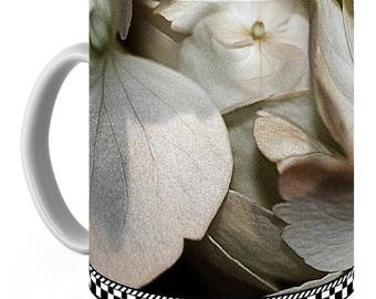 COFFEE MUG Hydrangea Blossom 3 Ceramic Photo Mug - in 2 sizes