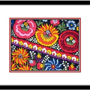 Embroidery Hungarian Magyar Matyo Folk Art Photography Art Print affordable Fancy Needlework Home Decor wall art image 4