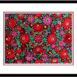 Embroidery Hungarian Magyar Matyo Folk Art Photography Art Print affordable Fancy Needlework Home or Office Decor Wall Art image 5