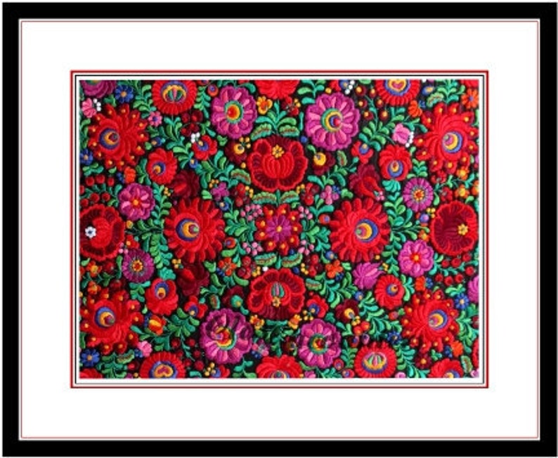 Embroidery Hungarian Magyar Matyo Folk Art Photography Art Print affordable Fancy Needlework Home or Office Decor Wall Art image 5