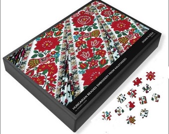 Great GIFT! PUZZLES! Hungarian Embroidery Magyar Kalotaszeg Folk Art Puzzle (500 or 1,000 Pieces)