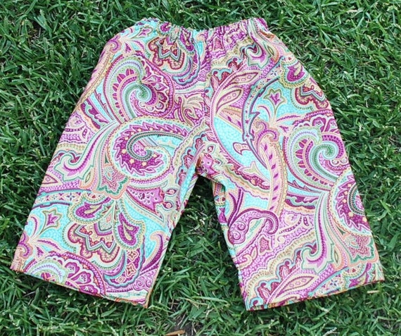 Hippie Kids pants Size 1 Psychedelic Turquoise Pink | Etsy