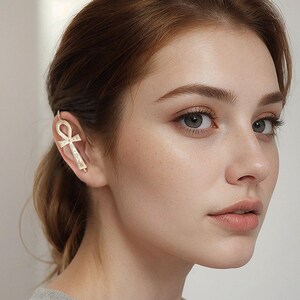 Oreylo- Ear Climber Earrings,Unique Handmade Statement Jewelry,Helix Hook Design Sterling Silver Ear Cuff, Minimalist Earrings, Gift for Her