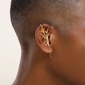 Oreylo-Ohr Kletterer Ohrringe, Einzigartiger handgemachter Statement Schmuck, Helix Haken Design Sterling Silber Ohrmanschette, Minimalistische Ohrringe, Geschenk für Sie