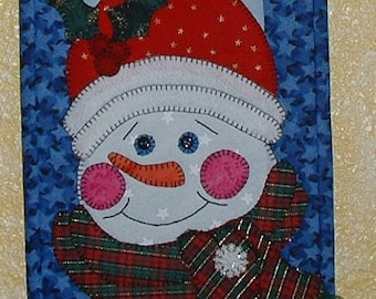 Jolly Snowman - Quilted Wall Hanging Pattern Download