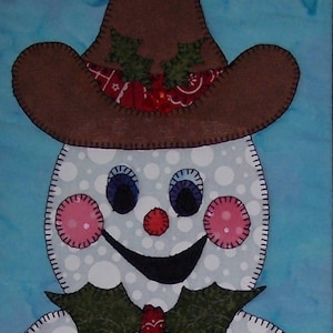 Country Christmas - Snowman Quilted Wall Hanging Pattern Download