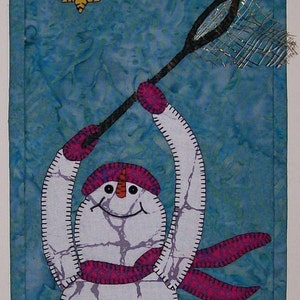 Star Catching - Quilted Wall Hanging Snowman Pattern Download