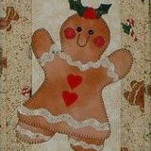 Gingerbread Jen - Quilted Christmas Wall Hanging Pattern Download