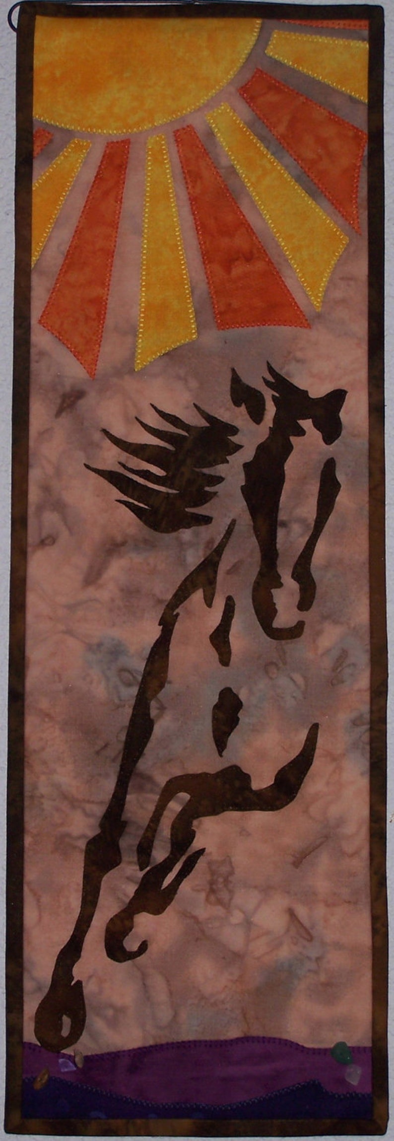 Running Free - Wild Horse Quilted Wall Hanging Pattern Download - Etsy