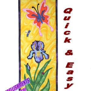 Brushed Beauty Quilted Iris Wall Hanging Pattern Download image 3