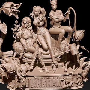 DC Female  Diorama Statue Figure 3d Model 3d Printer 3d stl files