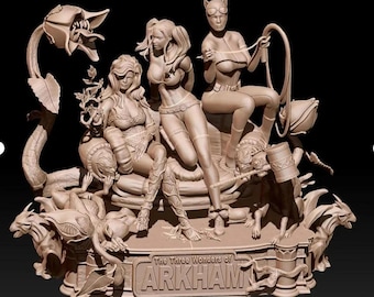Figura de estatua de diorama femenino de DC Modelo 3D Impresora 3D Archivos STL 3D