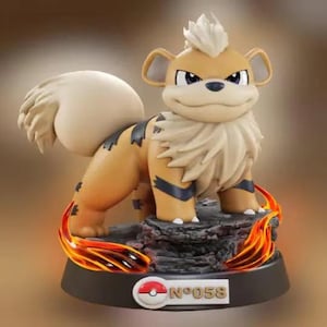 Growlithe STL File 3D Model Figure