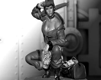TOKYO Lacasa de Papel Statue 3d Model 3d Paint 3d Printer stl files