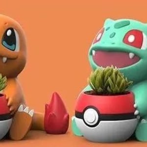 Statue de planteur de Bulbizarre Pikachu, modèle 3D, peinture 3D, fichiers stl 3D